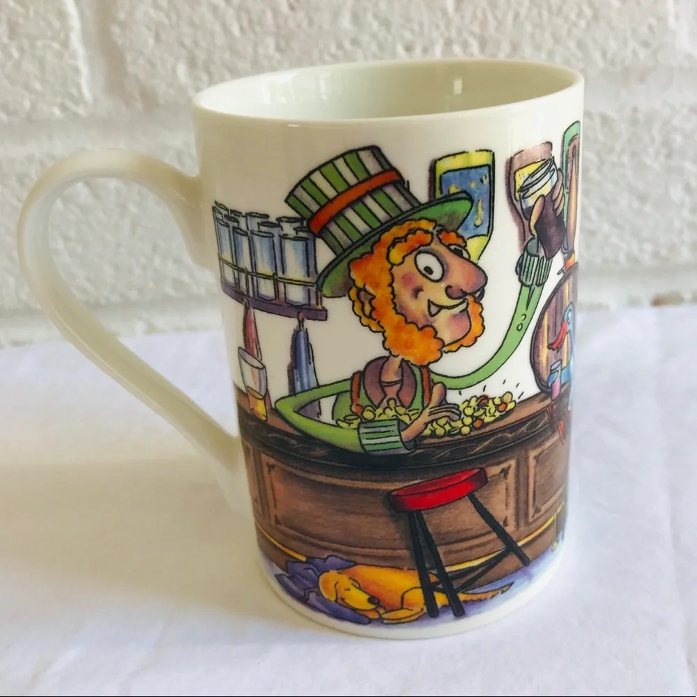 IRISH SHAMROCK TALES Mug Bone China Slainte! Coffee Tea Ireland